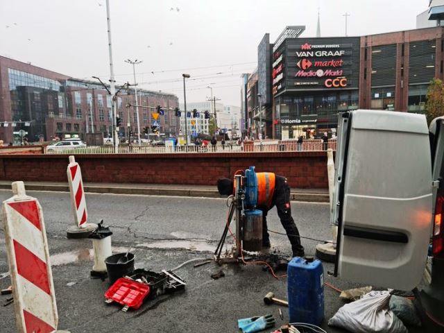 Odwierty geotechniczne We Wrocławiu przy ulicy Oławskiej